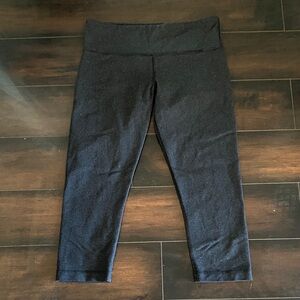 Lululemon Charcoal Gray Grey Capri Cutoff Leggings Size 8